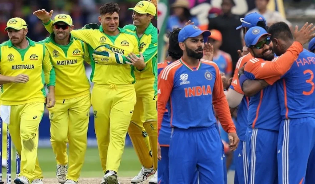 australian men’s cricket team vs india national cricket team timeline